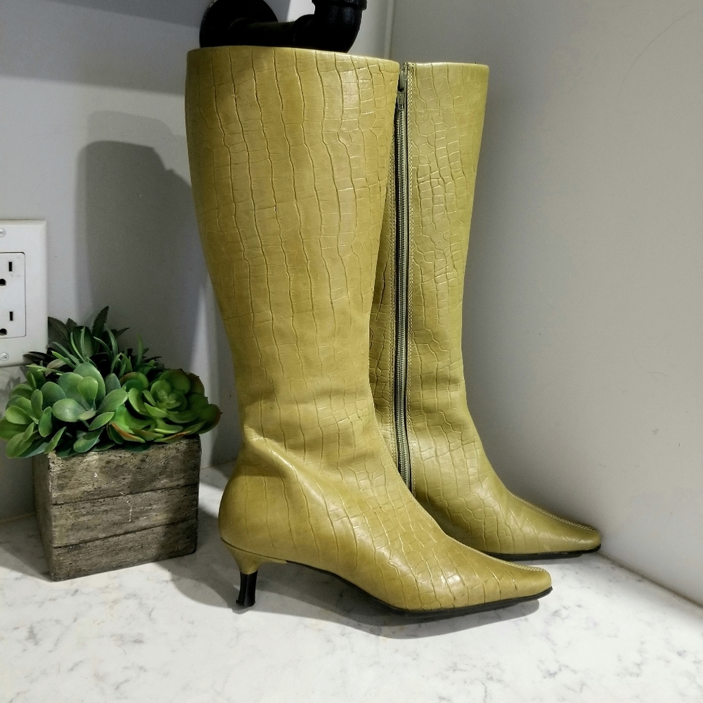 Hush Puppies Olive Over the Knee Boots